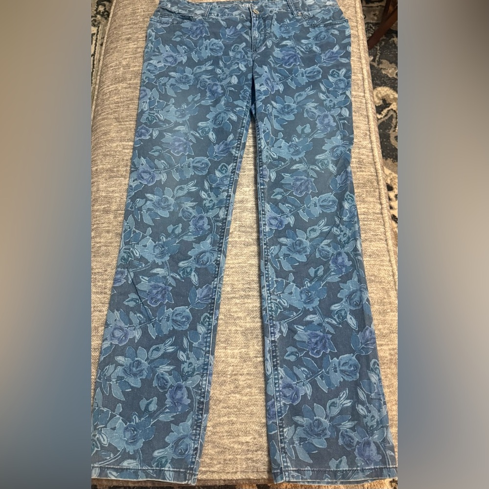 J-Jill—Blue Floral Print Women’s Jeans